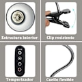 Miniatyrbilde 2 av 5: Reptillampe Skilpaddelampe Skilpadde Varmelampe Med Timer 360° Rotasjon Uvb Lys For Skilpadder Blinde Slanger Osv.