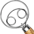 Miniatyrbilde 1 av 5: Deigmikser i rustfritt stål - Oppgradert fire-rings visp for enkel baking