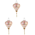 Miniatyrbilde 2 av 4: 4 stk Blomstermønster Lanterne Vietnam Lanterne Mid-høst Silke Lanterner For Utendørs 3stk 53X19CM 3pcs 53X19CM