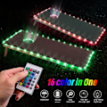 Miniatyrbilde 4 av 5: 1 stk LED Cornhole-lys, Fjernkontroll Cornhole-brett Kant og Ring LED-lys, 16 Farger Endres av Deg Selv, Flott Tillegg til å Spille Beanbag Toss