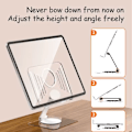 Miniatyrbilde 5 av 5: Ny Design Akryl Tablettholder 360 Rotasjon Bærbar Telefonholder Sammenleggbar Justerbar Holder_xrzi White