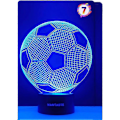 Miniatyrbilde 1 av 5: 3D Fotball Lampe Gaver til Gutter Jenter Rom, Nattlys Leker Nattbordsdekor Gaver til Barn Baby, 7 Farger Endrende Nattlys med Smart Kontr