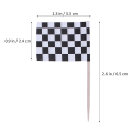 Miniatyrbillede 3 af 4: Flagstangsvogn Ternet Flag Racebil Cupcake Toppers Tandstød Ternet Flag Raceflag Cupca