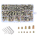 Miniatyrbilde 1 av 5: 235 Gjengede Mutterinnsatser, M4/m5/m6/m8/m10 Sinklegeringsgjengede Sokker, Sekskantede Gjengede Innsatsmuttere