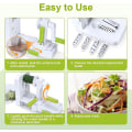 Miniatyrbilde 5 av 5: Spiralizer Grønnsaksspiralizer 5 Blader Grønnsaksspiralizer Spaghetti Spiral Mandolin Grønnsakskutter Spaghetti Grønnsaks Spaghetti Tilberedning