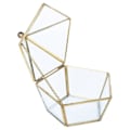 Miniatyrbillede 1 af 3: Glasbeholdere Glas Ringbeholder Bryllupsring Stativ Glas Geometrisk Smykke Organizer 14X14X14cm 14X14X14cm
