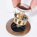 Miniatyrbillede 5 af 5: Bassin Click Clack, fjeder messing prop bolt bassin vask clicker slidsede prop bolt udskiftning tryk intern fjeder prop til badekar vask bassin afløbsprop
