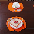 Miniatyrbillede 1 af 5: Thanksgiving Bordplader til Spisebord Sæt af 4, Efterårs Høst Måtter Halloween Borddekoration, Græskar