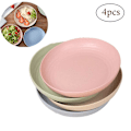 Pikkukuva 1 / 5: Vehnänolki-kuitulautanen | 4 kpl setti 22,3 cm Biohajoavat terveelliset lautaset/illalliset/menu-lautaset, mikroaaltouuni- ja astianpesukoneenkestävä astiasto - BPA-vapaa & 20 cm 20 cm