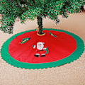 Miniatyrbild 5 av 5: Julgransskjort Röd Julgranprydnader för Julgran Matta med Snöigt Mönster för Dekorationer Semesterfest