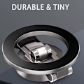 Miniatyrbillede 4 af 5: Rotérbar Magisk Ring Magnetisk Telefonholder Instrumentbræt Bil Luftventil Navigation GPS 360 Graders Rotation Bilholder_xrzi black