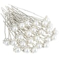 Miniatyrbillede 1 af 5: Bryllups-Hårnåle med Perler til Brudens Frisure - 40 stk - Blomster-Krystal Hårnåle Klips til Brude & Galla-Hårtilbehør - U-Formet Hårnåle Klips