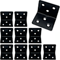 Miniatyrbilde 1 av 5: Hekkehjørnebeslag i rustfritt stål, vinkelbeslag, vinkelforbindelser, L-formet brakett - 10 stk 38x32x2mm 90 grader rett vinkel for feste av gjerde, bord, hylle, bla
