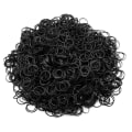 Miniatyrbilde 1 av 5: 600 Mini Gummistrikk Myke Elastiske Strikk for Barnehår Fletter Hår-Myke Elastiske Strikk, Premium Små Bittesmå Svarte Gummistrikk