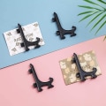 Miniatyrbillede 4 af 5: Plastik Staffeli Plade Visningsstativer Billedramme Stativ Holder (12 stk, Sort)