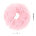 Pikkukuva 4 / 4: 2 kpl Poninhäntäpidikettä, Pehmeä Karvainen Hiusrengas, Tekoturkis Hiusnauha, Elastinen Hiuspidike, Vaaleanpunainen 8X8X3.5CM Pink 8X8X3.5CM