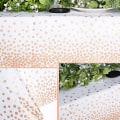 Miniatyrbillede 5 af 5: 2 stk. Vandafvisende Polka Dot Dug 137x274cm Plastik Let Gennemsigtig Bryllup Fødselsdag Dåb Kommunion Rektangulær Dæksel Linned Spisebord Ta