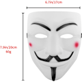 Miniatyrbillede 4 af 5: Hacker Maske V for Vendetta Maske til Børn Kvinder Mænd Halloween Cosplay Kostume Sort 10 stk