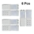 Miniatyrbilde 4 av 4: 6 stk Komfortable BH-forlenger Elastisk Forlengelsesbeslag BH Forlenget Stropp (2 Kroker, Hvit)W White