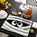 Pikkukuva 1 / 5: Retro Halloween -paikka-alustat Halloween-sisustukseen, Halloween-koristeet ja tarvikkeet kotiin ja keittiön pöytään - 12×18’’
