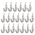Miniatyrbild 3 av 3: 20 st Charmhållare Halsband Legering Bokstav Berlocker Legering Berlock Charm Bokstäver Koppling Berlocker Silver 2.7 * 1.3 * 0.44cm Silver 2.7*1.3*0.44cm