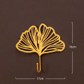 Miniatyrbilde 2 av 5: Kreativ metallblad veggdekor krokstativ hjemmedør bak kleskrok oppbevaring inngangshenger nøkkel Ginkgo bladform 3 stk