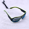 Pikkukuva 2 / 4: Glow Sunglass Led Kylmävalo Emitting Lasit Flash Lelut Joulujuhliin Kirkkaat Lasit Valokuva Tarvikkeet (suljin Standard, Vihreä Laatikko, Sininen Peili, ilman