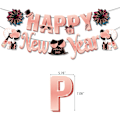 Miniatyrbild 5 av 5: 2 set Happy New Year Dekorationer 2025, Happy New Year Banner för Dekorationer 2025 Nyårsafton Party Dekor Tillbehör