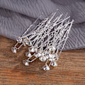 Miniatyrbilde 2 av 4: U-Formet Diamant Hårklipp, Formet Diamant Hårspenne, Bryllup Hårspenne, Brud Perle Blomst Krystall For Bryllupstilbehør, 30 Enheter