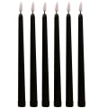 Miniatyrbilde 1 av 3: 6 stk LED Koniske Lys Flammeløse Batteridrevne Koniske Lys Julebryllupsdekorasjon Black2 28X2.1X2.1CM