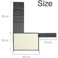 Miniatyrbillede 2 af 5: Kattekradsematte Sofa Armstol Beskyttelse Kradsepost til Sisal Kattekløer Armlæn Beskyttelse - Venstre Side 60x50cm