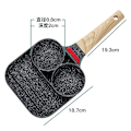 Miniatyrbilde 2 av 4: 4-Egg Pan, Nonstick Aluminium Multifunksjons Stekepanne Med Håndtak For Frokostpannekaker, Posjert Egg (Holder Komfyr)