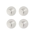 Miniatyrbillede 2 af 4: Passer Tesla Tesla Model 3 Navkapsel Logo - Sort Sort Etiket (Mat) (Firepak)_RY