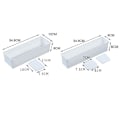 Miniatyrbillede 3 af 3: 2 stk Skuffe Plast Sortering Organizer Opbevaringsboks Rum Opbevaringskasse (hvid)WhiteM White M
