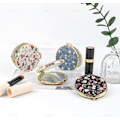 Miniatyrbillede 3 af 5: 4 Pak Retro Blomster Makeup Spejl Lille Lomme Pung Spejle Skønhed Håndholdt Foldbar Bærbar Rejse Spejl til Kvinder Piger Dame