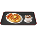 Miniatyrbilde 4 av 5: Rektangulær Serveringsbrett i Plast, Sklisikker Serveringsbrett for Mat for Restaurant Hjem Hotell 43*29.5cm 3 stk