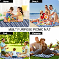 Miniatyrbild 5 av 5: 200X300cm Picknickfilt, Vikbar Isolerad Sandfri Vattentät Strandfilt_ryy