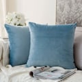 Miniatyrbild 1 av 5: Set med 2 Sammetskuddfodral Dekorativa Soffa Kuddfodral Super Mjukt Mjukt Bekvämt Dekoration Hem Vardagsrum Sovrum För Soffa 35x35cm Ljus P