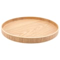 Miniatyrbillede 2 af 3: 1 stk Rund Frugtbakke Massivt Træ Kopbakke TeBord Snackbakke (Log Farve)Log Farve27X27CM Log Color 27X27CM