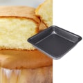 Miniatyrbillede 4 af 4: 2 stk. Kvadratisk Kageform i Kulstofstål, Bagningspande, Non-stick Toastbrød, Pizza Bagningspande (Guld)