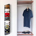 Miniatyrbillede 3 af 5: Baseball Cap Display Rack, Dør Bagvæg Non-woven Stor Hængende Hat Opbevaringspose Enkelt Række Single Row