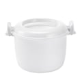 Miniatyrbilde 1 av 3: Mikrobølgeovn Ris Cooker Multifunksjonell Isolerende Matboks Matbeholder Mikrobølgeovn Cooker Kokerutstyr Fo White 21*17.5CM