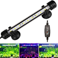 Miniatyrbillede 1 af 5: (39 cm) Akvariebelysning til nedsænkning, undervandslys til fisketank, LED-akvariebelysning med timer, automatisk tænd/sluk og justerbar lysdæmper