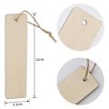 Miniatyrbillede 2 af 5: Træ Blanke Bogmærker, Uafsluttede Træhængemærker, DIY Træhåndværk Bogmærker Med Huller Og Reb, DIY Bryllup Fødselsdagsfest Dekorationer, 20 Stykker