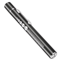 Miniatyrbillede 4 af 5: Pen Light Bærbar Dobbelt Lys Kilde LED Pen Lommelygte Genopladelig Penlight Med Lommeclips Sundhedspleje Laboratorium Og Life Sciences Pen Lampe (1 stk, Sort)