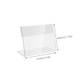 Miniatyrbillede 5 af 5: 30 stk Mini Akryl Skilt Display Holder Pris Display Holder Små Display Stativer L-Formet Akryl Priskort Lille