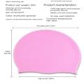 Miniatyrbild 4 av 5: Självklart blå Silikon Badmössa för Långt Hår, 3D Ergonomisk Design Silikon Badmössor för Kvinnor Barn Män Vuxna Pojkar Flickor