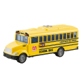 Miniatyrbilde 1 av 2: Tilbaketrekksbar lekebuss i diecast-metall, gul, for barn, gutter og jenter