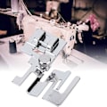 Miniatyrbild 4 av 5: Multifunktionella symaskinsdelar för hushåll, symaskinsfothållare, elastisk tygpressarfot för elektrisk hushållssymaskin (2 st, silver)