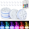 Miniatyrbilde 1 av 5: LED-lys for svømmebasseng, undervannslys, LED-belysning for svømmebasseng, lystid 30-50 timer, IP68 vanntett, 16 RGB-farger, dekorativt